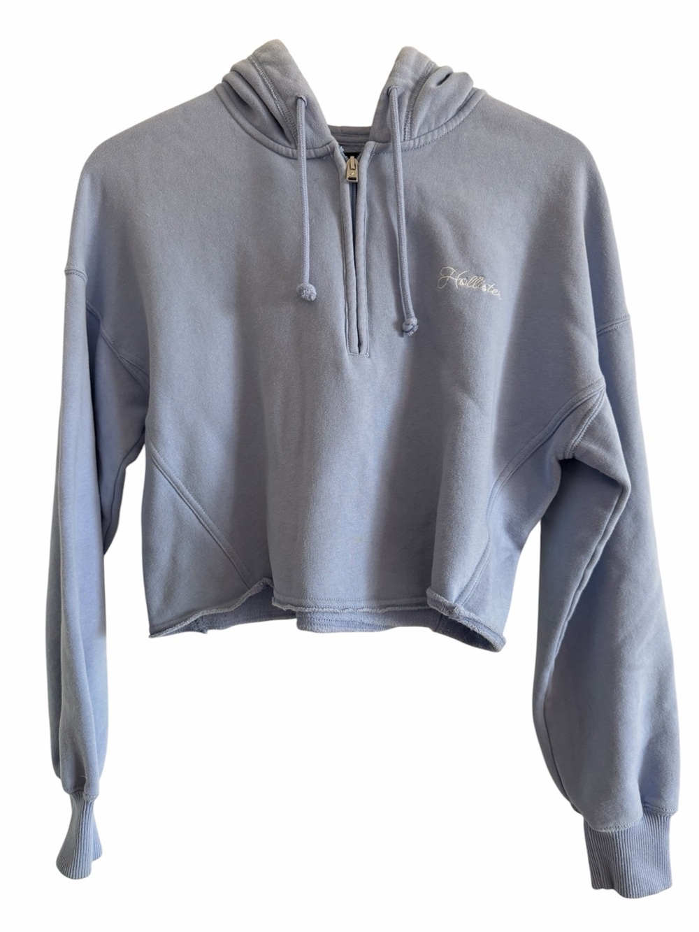 hollister cropped half-zip hoodie